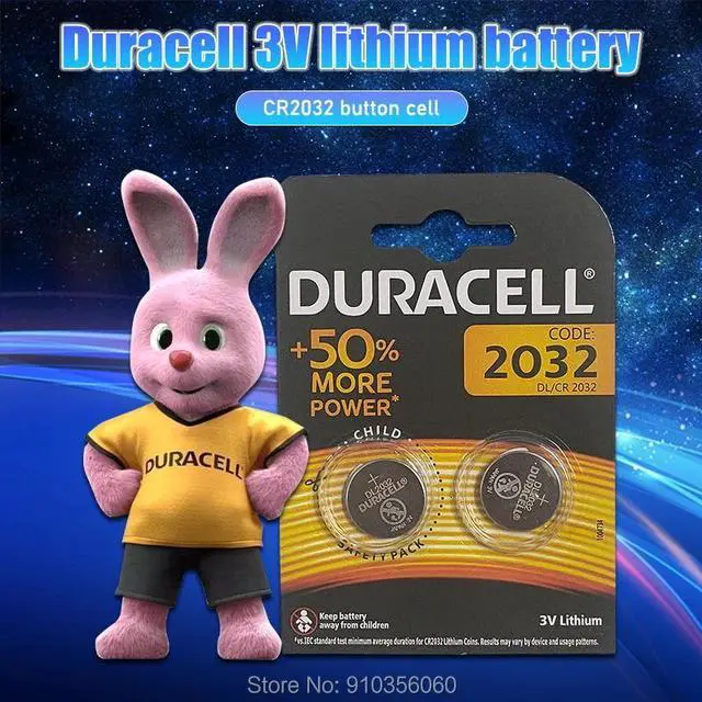 Alt view image 2 of 6 - 50PCS for DURACELL CR2032 Button Cell Battery 3V Lithium Batteries for Watch Computer Calculator Control DL/CR 2032