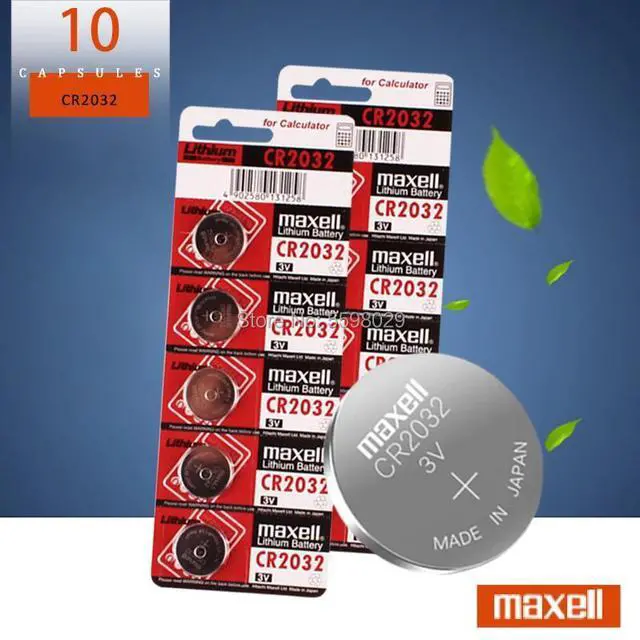 Main image of 10Pcs cr 2032 brand  battery for maxell cr2032 3v button cell coin batteries for watch computer Toy