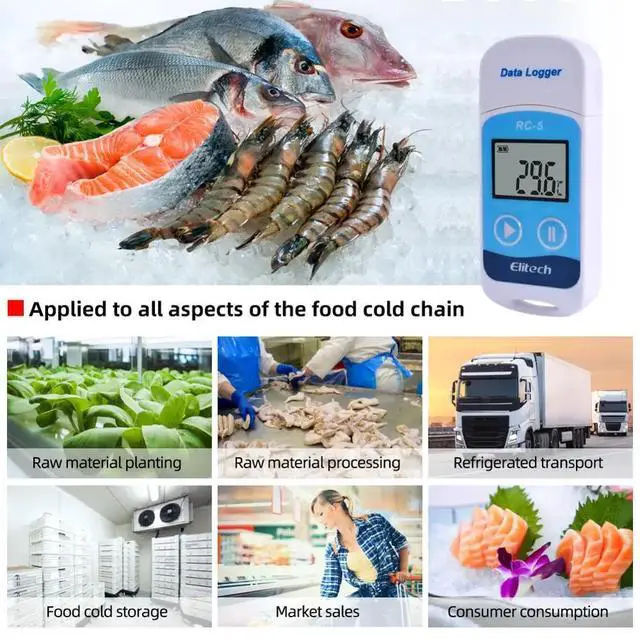 Alt view image 6 of 6 - RC-5 High-precision Digital USB Temperature Data Logger for Warehouse Storage, Refrigerated Transport, Laboratory, Etc