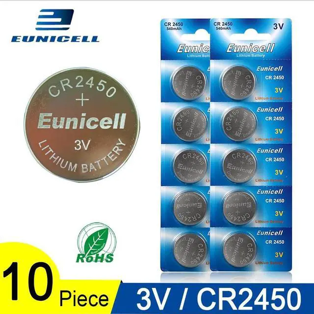 Main image of 10PCS 350mAh Button Battery 3V CR2450 CR 2450 ECR2450 KCR2450 5029LC LM2450 DL2450 BR2450 Alkaline Button Cell Coin Batteries