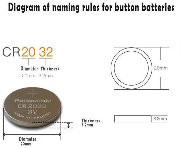 Alt view image 2 of 6 - 100pcs  cr2032 cr 2032 3V Lithium Battery For Watch computer Remote Control Calculator button cell coin battery