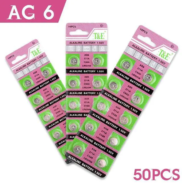 Alt view image 2 of 4 - for wrist watch+Lowest Price+50 Pcs alkaline lithium manganese button batteries AG6 371A LR920 LR921 SR920 1.55V suit