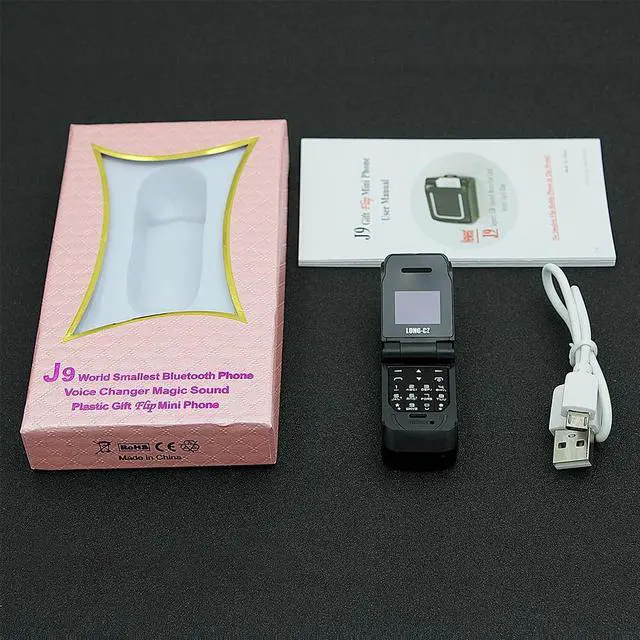 Alt view image 6 of 6 - small mini clamshell Flip mobile phone button Bluetooth Dialer Magic Voice Handsfree Earphone Single sim LONG-CZ J9 GSM