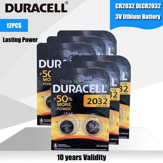 Main image of 12PCS DURACELL CR2032 Button Cell Battery 3V Lithium Batteries for Watch Toys Computer Calculator Control DL/CR 2032