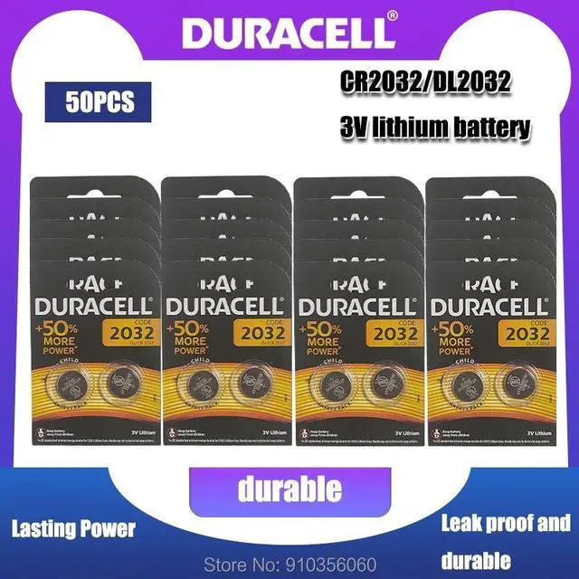 Main image of 50PCS for DURACELL CR2032 Button Cell Battery 3V Lithium Batteries for Watch Computer Calculator Control DL/CR 2032