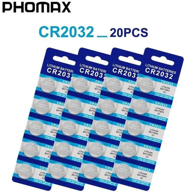 Main image of PHOMAX 5pcs/card 20pcs cr2032 3v electric toy Class A battery counter clock watch battery DL2032 br2032 KL2032 button Batterie