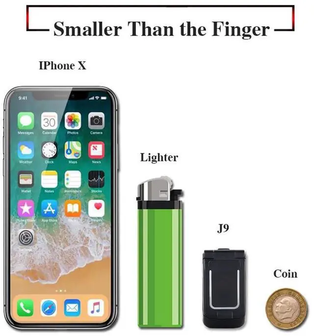 Alt view image 2 of 6 - small mini clamshell Flip mobile phone button Bluetooth Dialer Magic Voice Handsfree Earphone Single sim LONG-CZ J9 GSM