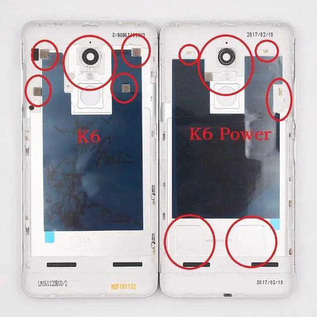 Alt view image 5 of 6 - BaanSam  Battery Back Cover For Lenovo K6 K33a48 Housing Case Without Power Volume Buttons
