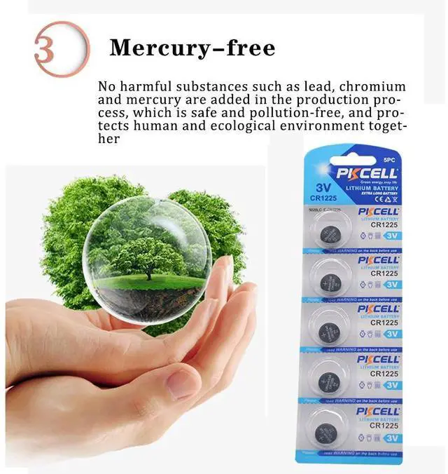 Alt view image 4 of 6 - 10Pcs CR1225 3V Lithium watches Batteries BR1225 DL1225 ECR1225 CR 1225 Button Battery for watch car remote key 3 pack