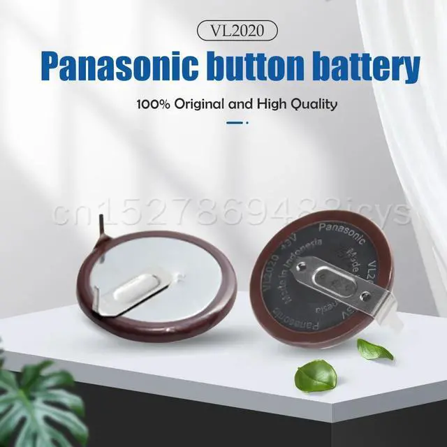 Alt view image 2 of 6 - 2PCS  VL2020 2020 3V Rechargeable Lithium Battery With Legs 90 degrees For Car Key Remote Timer Button cell