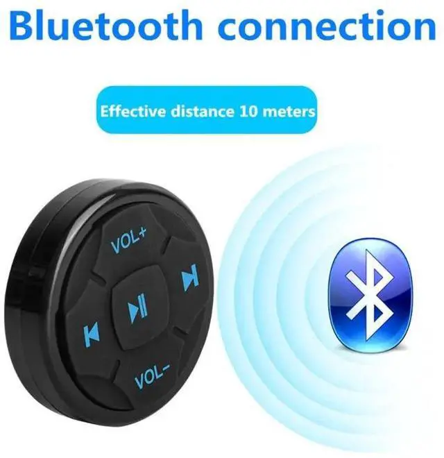 Main image of Universal Car Steering Wheel Wireless Bluetooth Remote Control Media Button for Mobile Phone Controller Car Kit