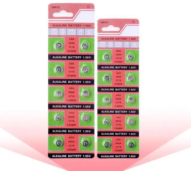 Alt view image 2 of 6 - 50PCS/ 5 Pack AG4 LR626 377A Button Batteries SR626 LR66 177 Cell Coin Alkaline Battery 1.55V   CX66W For Watch Toys Remote