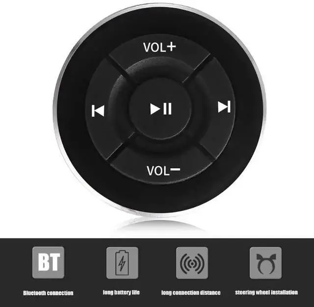 Main image of Car Steering Wheel Wireless Bluetooth Remote Control Motorcycle Bike Handlebar Media Button for iPad for IOS Android Smart Phone