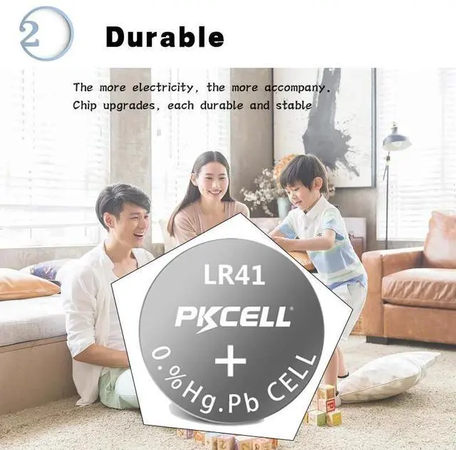 Alt view image 3 of 6 - 200Pcs 1.5V Button Coin Cell AG3 LR41 192 Alkaline Button Coin Battery For Calculators Cameras Watches Games PKCELL