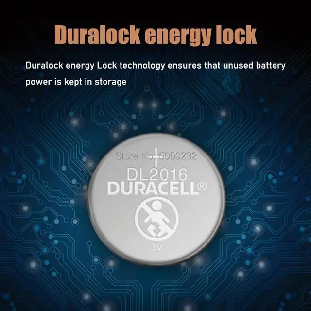 Alt view image 4 of 6 - 12PCS for DURACELL CR2016 Button Cell Battery 3V Lithium Batteries for Watch Toy Computer Calculator Control DLCR 2016