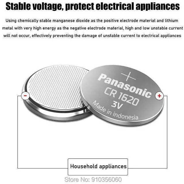 Alt view image 2 of 6 - Top Quality Lithium Battery 15Pcs/Lot CR1620 3V Li-ion Button Battery Coin Batteries For Watch Car Key GPCR