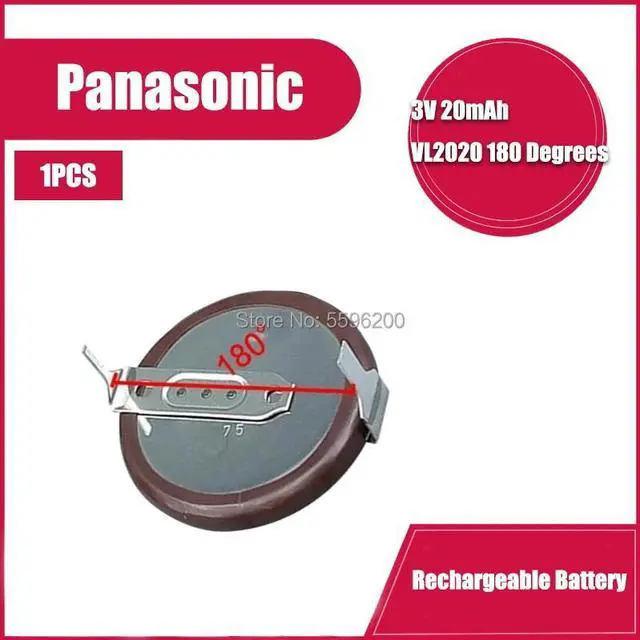 Main image of VL2020 3V 20mAh coin type rechargeable 180 degrees fillet lithium button cell battery