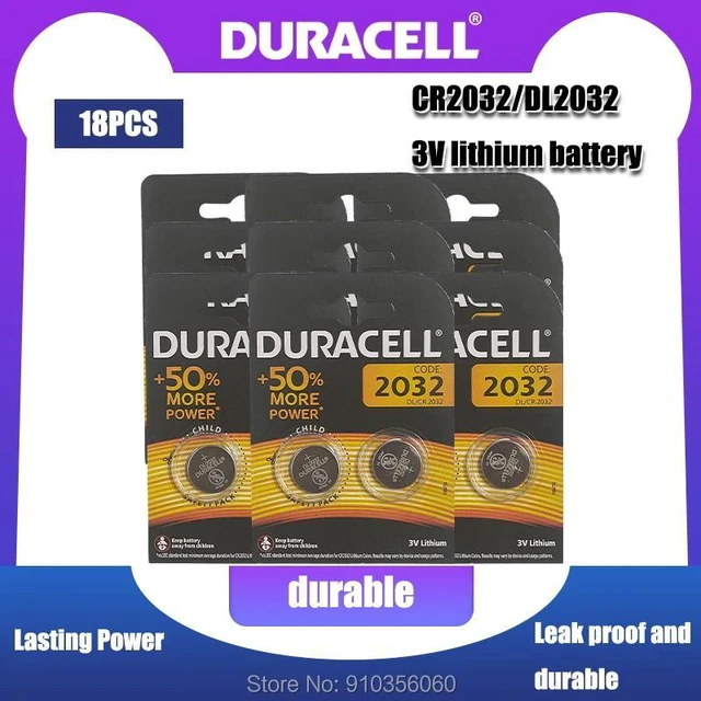 Main image of 18pcs DURACELL cr2032 cr 2032 3V Lithium Battery For Watch computer Remote button cell coin battery DL/CR 2032