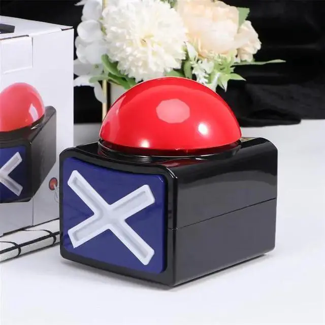 Alt view image 3 of 6 - 2Pcs Squeeze Sound Box Game Answer Buzzer Electronic Sounding Toy TV Show Sound Button without Battery Red