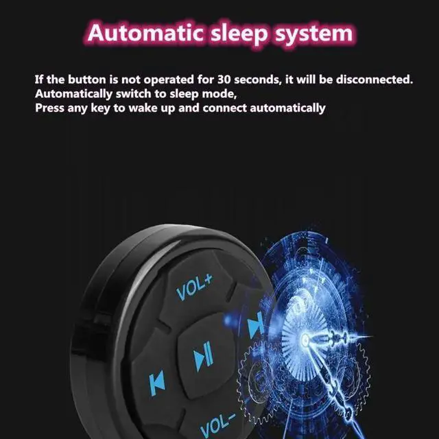 Alt view image 5 of 6 - Universal Car Steering Wheel Wireless Bluetooth Remote Control Media Button for Mobile Phone Controller Car Kit