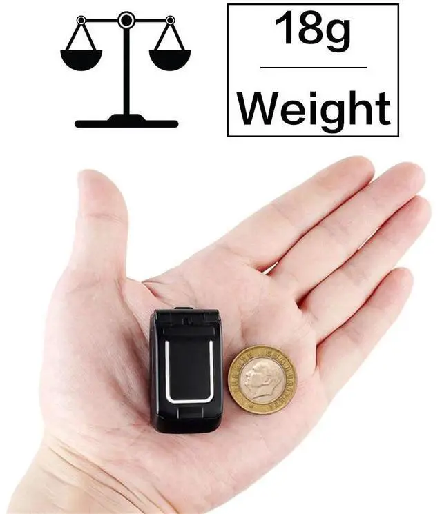 Alt view image 3 of 6 - small mini clamshell Flip mobile phone button Bluetooth Dialer Magic Voice Handsfree Earphone Single sim LONG-CZ J9 GSM