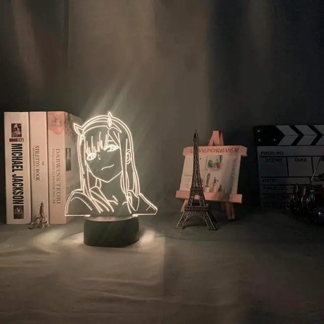 Alt view image 4 of 6 - 16 Color Anime 3d Lamp Zero Two Figure Nightlight Kids Child Girls Bedroom Decor Light Manga Gift Night Light Lamp