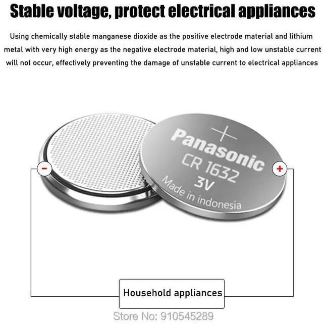 Alt view image 3 of 6 - 20Pcs CR1632  3V Lithium Batteries 1632 DL1632 Cell Button Coin Battery For Remote Control Computers Calculators Watch