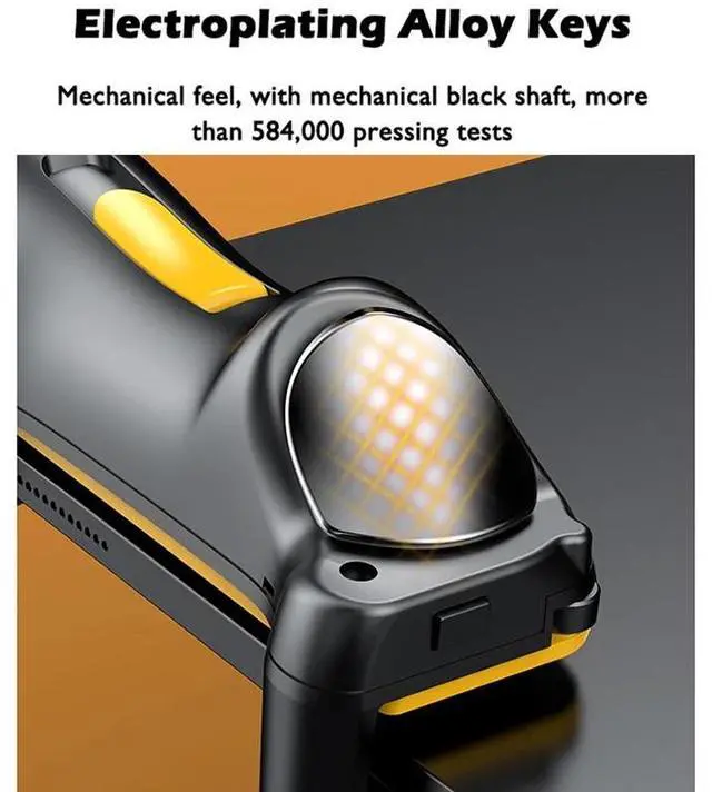 Alt view image 5 of 6 - Six Finger Ipad PUBG Controller Capacitance Adjustable Mobile Game Trigger L1R1 Button Gamepad Joystick Grip Tablet Accessories