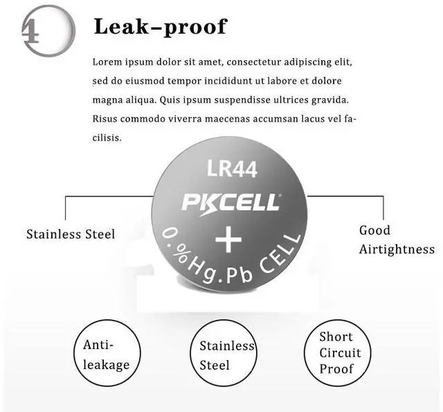 Alt view image 5 of 6 - 10X AG13 LR44 1.5V L1154 RW82 RW42 SR1154 SP76 A76 357A Electronic thermometer batteries button coin Cell Alkaline