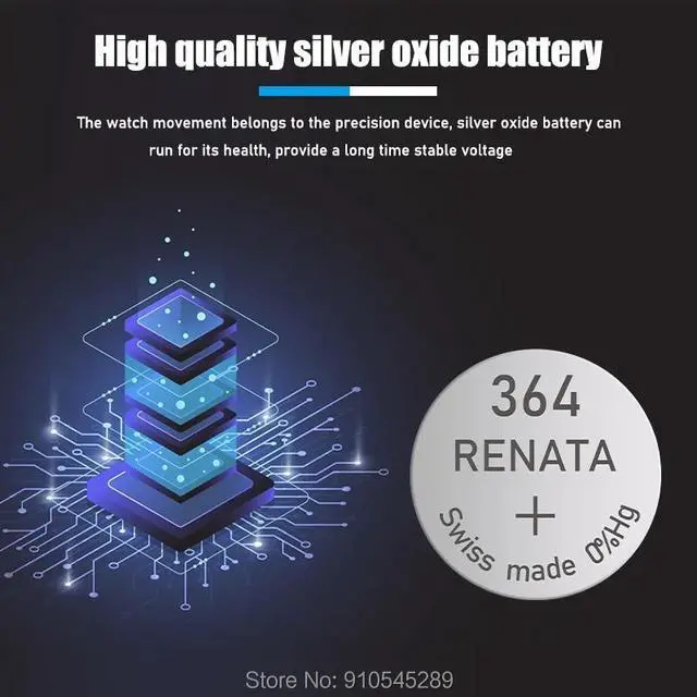 Alt view image 3 of 6 - 20pc RETAIL 364 SR621SW V364 SR60 SR621 AG1 LR621 164 531 1.55V Button Batteries For Watch Toy Remote Cell Coin Battery