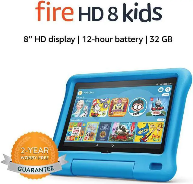 Alt view image 14 of 18 - Amazon Fire HD 8 Kids Edition Tablet 8" HD display 32 GB Blue, Pink, Purple