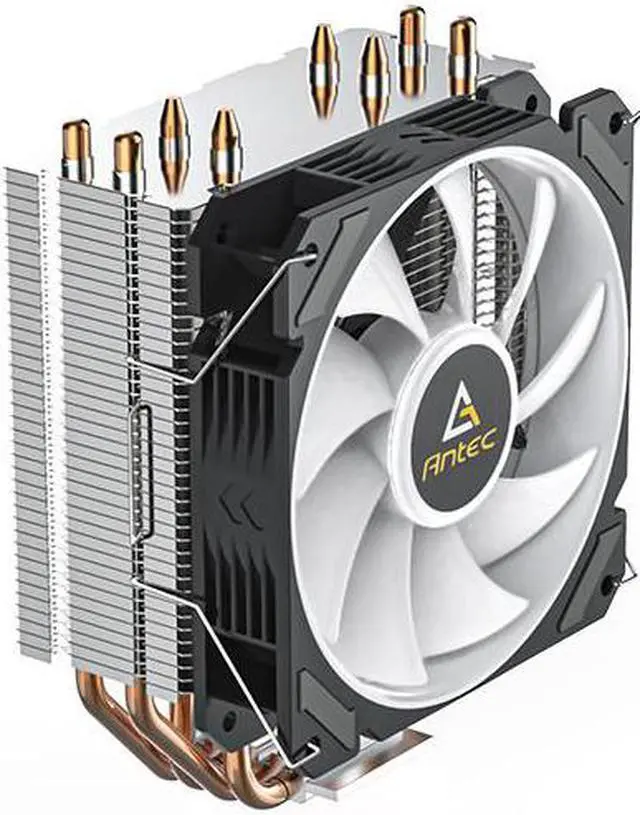 Alt view image 2 of 5 - Antec A400i RGB CPU Cooler 1200 120mm RGB Fan with Heatpipes Support Intel LGA 1151/1150/1155/1156/1366/2011/LGA1200/LGA1700 & AMD AM4/AM3+/AM3/AM2+/AM2/FM2+/FM2/FM1