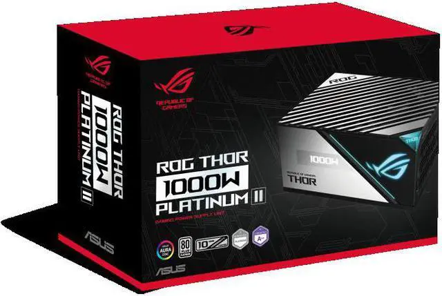 Alt view image 4 of 7 - ASUS ROG Thor2 1000W Platinum II, 1000W ATX 12V 80 PLUS PLATINUM Certified Full Modular Power Supply,PCIE5.0/AURA SYNC/OLED ROG-THOR-1000P2