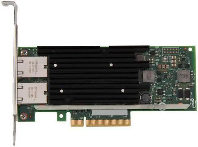 Alt view image 4 of 12 - Intel X540T2 Ethernet Converged Network Adapter 100Mbps/1Gbps/10Gbps PCI Express 2.1 x8 2 x RJ45, Network Interface Cards
