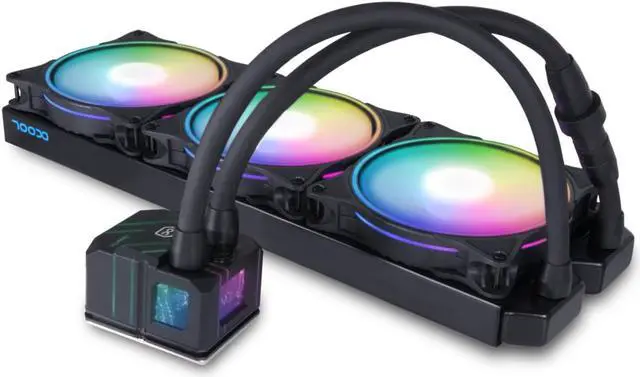 Alt view image 3 of 8 - Alphacool Eisbaer Pro Aurora 420 CPU AIO, All-in-one AIO Liquid CPU Cooler 420mm Radiator, Intel LGA1700/1200 and AMD AM5/ AM4/TR4  Support, Triple 140mm 4-pin PWM Fans