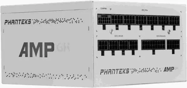 Alt view image 5 of 6 - Phanteks AMP GH 1000W 80 PLUS Platinum - White Edition, ATX 3.0 Power Supply, 12VHPWR Included, Supports 4090 Series Graphics Cards,  Fully Modular, Hybrid Mode, Silent fan, White PSU(PH-P1000GH_WT01)