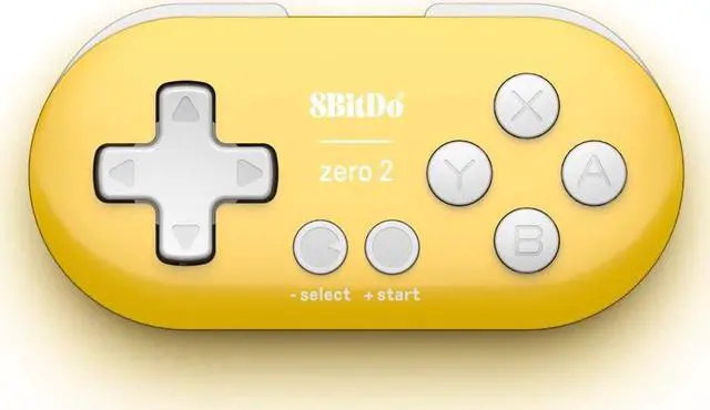 Alt view image 2 of 5 - 8Bitdo Zero 2 Bluetooth Gamepad Keychain Sized Mini Controller for Switch, Windows, Android, macOS & Raspberry Pi(Yellow Edition)