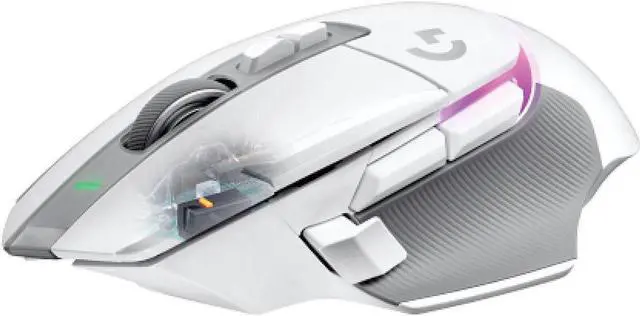 Alt view image 2 of 5 - Logitech G502 X PLUS LIGHTSPEED Wireless RGB Gaming Mouse - Optical mouse with LIGHTFORCE hybrid switches, LIGHTSYNC RGB, HERO 25K gaming sensor, compatible with PC - macOS/Windows  - White