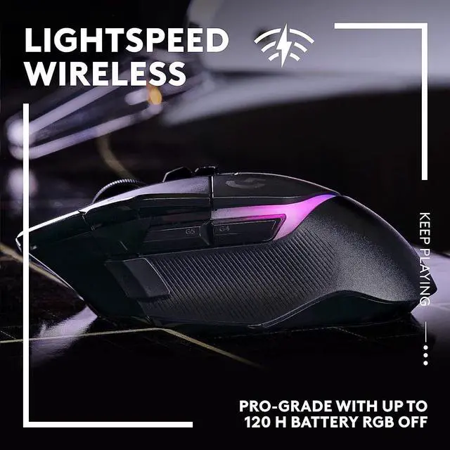 Alt view image 3 of 6 - Logitech G502 X PLUS LIGHTSPEED Wireless RGB Gaming Mouse - Optical mouse with LIGHTFORCE hybrid switches, LIGHTSYNC RGB, HERO 25K gaming sensor, compatible with PC - macOS/Windows - Black