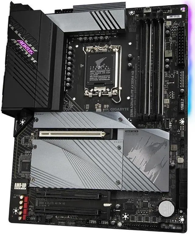 Alt view image 2 of 5 - GIGABYTE Z690 AORUS ELITE AX DDR4 V2 LGA 1700 Intel Z690 ATX Motherboard with DDR4, Quad M.2, PCIe 5.0, USB 3.2 Gen2X2 Type-C, 2.5GbE LAN, International Version -  No Warranty