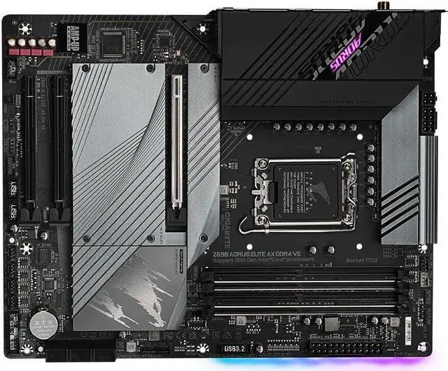 Alt view image 3 of 5 - GIGABYTE Z690 AORUS ELITE AX DDR4 V2 LGA 1700 Intel Z690 ATX Motherboard with DDR4, Quad M.2, PCIe 5.0, USB 3.2 Gen2X2 Type-C, 2.5GbE LAN, International Version -  No Warranty
