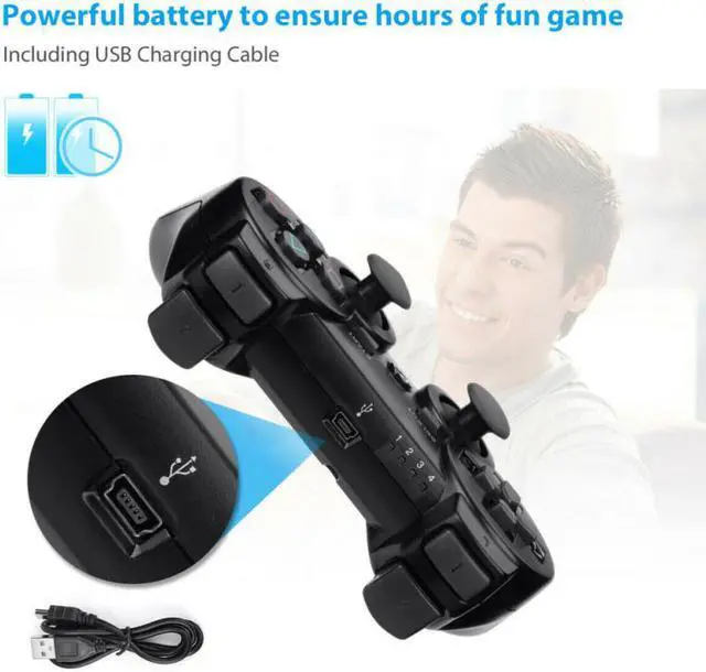 Alt view image 3 of 7 - For Sony PS3 Controller DualShock 3 Wireless Console SixAxis Bluetooth GamePads For Playstation 3 Game Accessories