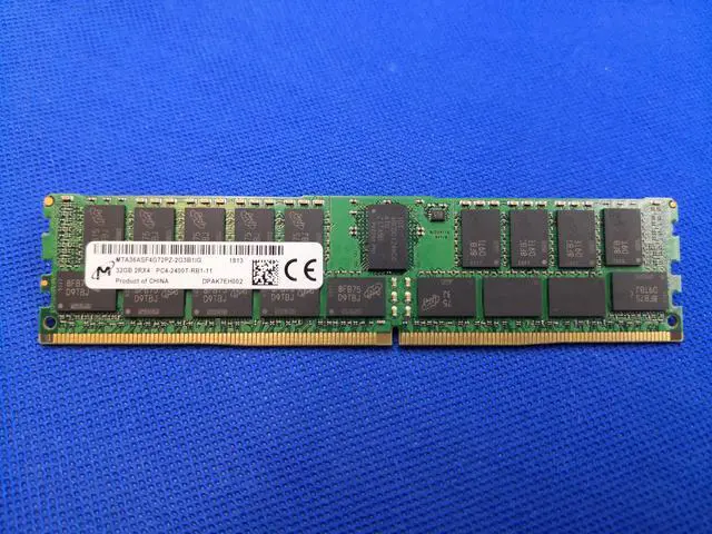 Alt view image 4 of 5 - MTA36ASF4G72PZ-2G3B1 MICRON 32GB (1x32gb) PC4-19200 DDR4-2400mhz ECC Dual Rank Registered Cl17 288-pin Dimm 1.2v Memory For Server.