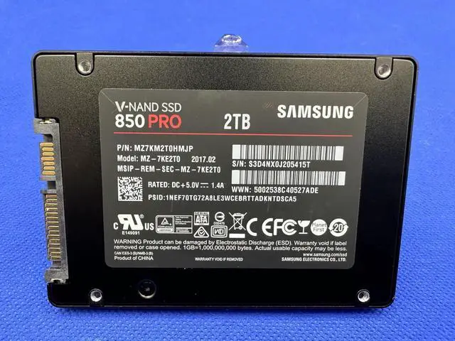 Main image of Samsung MZ-7KE2T0 850 PRO 2TB SATA 6Gbps 2.5inch Solid State Drive