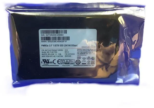 Alt view image 2 of 4 - MZ-7LM1T9N Samsung PM863A Series 1.92TB 2.5 inch SATA3 SSD MZ7LM1T9HMJP