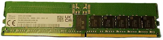 Main image of Hynix 32GB DDR5 PC5-5600 RDIMM 288-pin ECC Reg HMCG88AGBRA190N