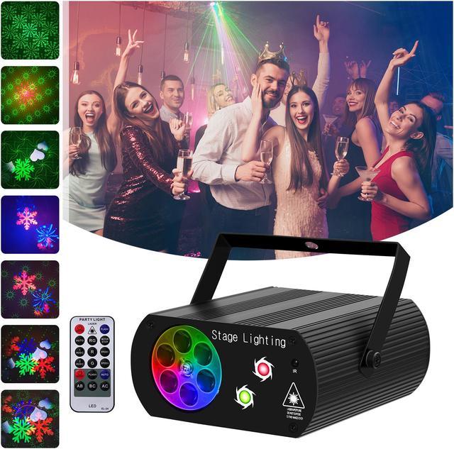  Party Lights, Dj Rave Lights Led Strobe Lights Sound Activated Stage  Lights Projected Effect Dancing Lights Remote Control for Birthday Xmas  Wedding Bar Kids Christmas-1 Pack : Musical Instruments