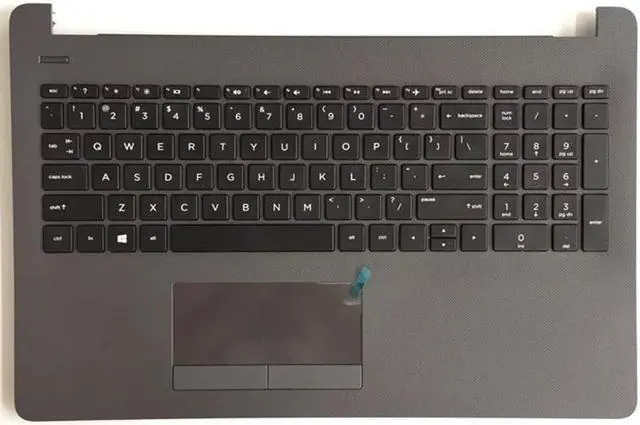 Main image of For HP ProBook 250 255 G6 256 258 G6 Gray Palmrest With Non-Backlit US Keyboard Touchpad 929906-001