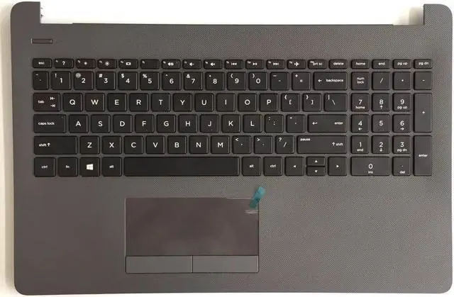 Alt view image 5 of 5 - For HP ProBook 250 255 G6 256 258 G6 Gray Palmrest With Non-Backlit US Keyboard Touchpad 929906-001