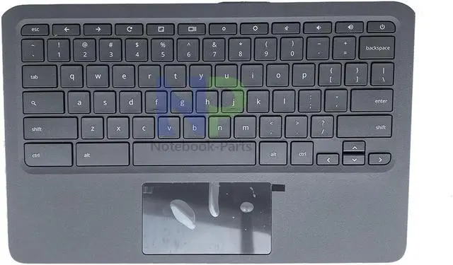 Alt view image 2 of 7 - Yidatong Replacement New Top Cover Palmrest Non-Backlit US Keyboard Touchpad For Chromebook 11A G6 EE 11.6" Black L52192-001